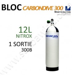 Bloc Carbon de 12L Nitrox - 300B - 1 sortie