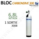 Bloc Carbon de 6,8L Nitrox - 300B - 1 sortie