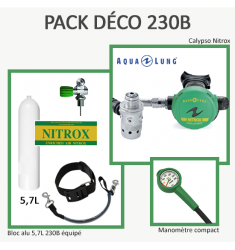 Pack Déco 230B  : Bloc Alu 5,7L équipé + Calypso Nitrox + Manomètre