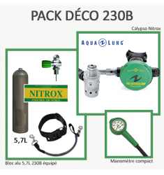 Pack Déco 230B  : Bloc Alu 5,7L équipé + Calypso Nitrox + Manomètre