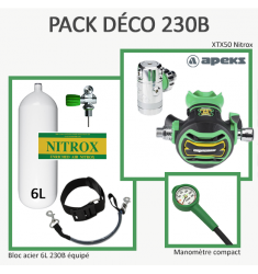 Pack Déco 230B : Bloc 6L équipé + XTX50 Nitrox + Manomètre