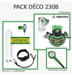 Pack Déco 230B : Bloc Alu 5,7L équipé + XTX50 Nitrox + Manomètre