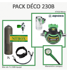 Pack Déco 230B : Bloc Alu 7L équipé + XTX50 Nitrox + Manomètre