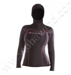 Top CHILLPROOF manches longues et avec cagoule - Femme