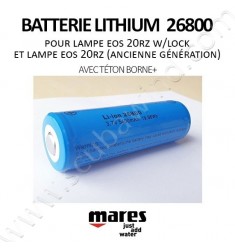 Batterie Lithium 26800 (avec téton borne+)