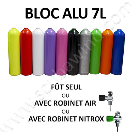 Fût Alu 7L seul ou avec robinet