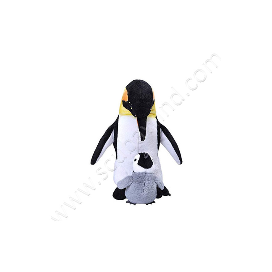 SWECOMZE Doudou pingouin en peluche pour fille, garçon et bébé