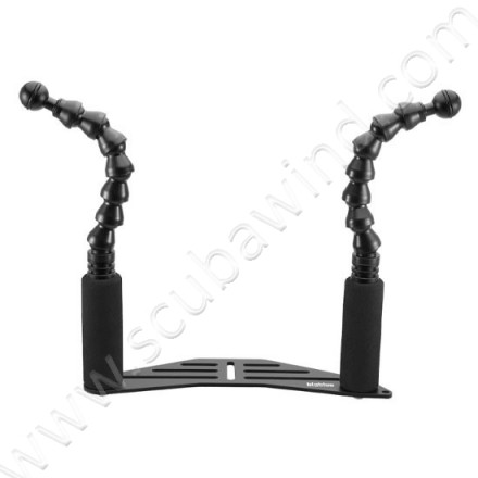 Platine 27cm + bras double flexibles