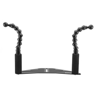 Platine 34cm + bras double flexibles