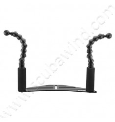 Platine 34cm + bras double flexibles