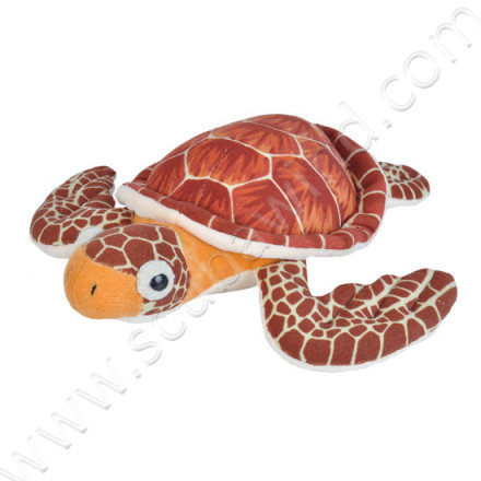 Peluche Tortue de mer marron 20cm