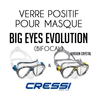 Verre positif pour masque de plongée Big Eyes Evolution