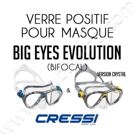 Verre positif pour masque de plongée Big Eyes Evolution