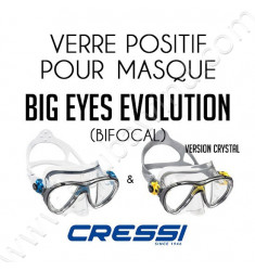 Verre positif pour masque de plongée Big Eyes Evolution