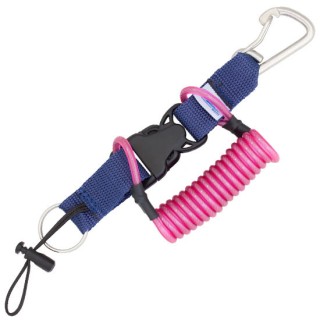Mousqueton tire bouchon : inox 80mm + anneau 30 mm + clip