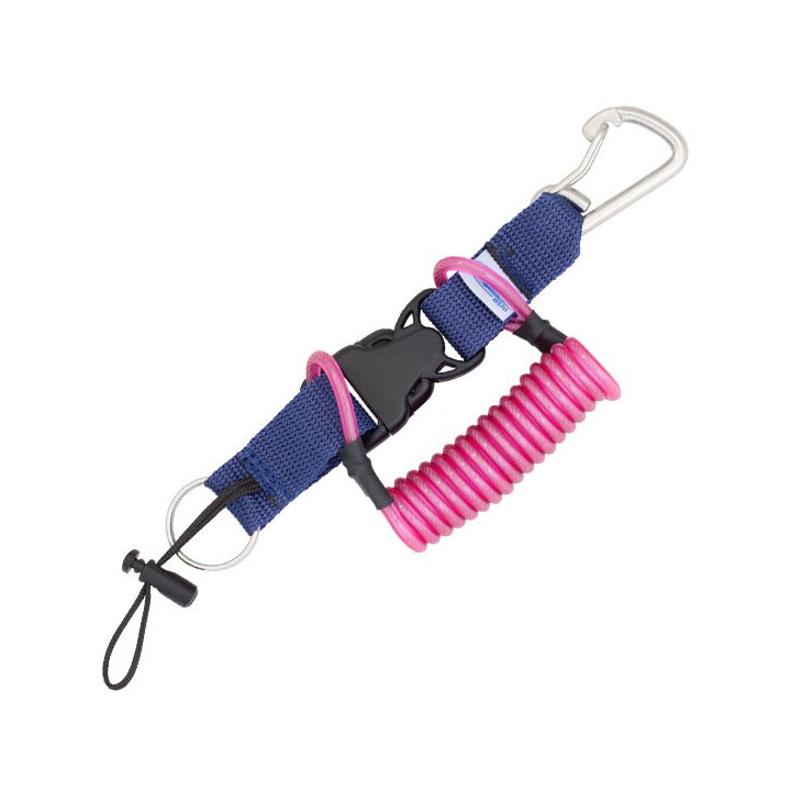 Mousqueton tire bouchon : inox 80mm + anneau 30 mm + clip Mousqueton tire bouchon : inox 80mm + anneau 30 mm + clip
