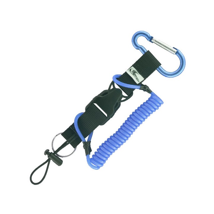 Mousqueton tire bouchon : alu 80mm + anneau 30mm + clip Mousqueton tire bouchon : alu 80mm + anneau 30mm + clip