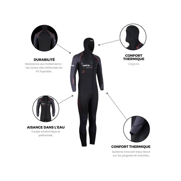 Combinaison Optima 2 - 7mm - avec cagoule Combinaison Optima 2 - 7mm - avec cagoule
