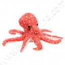 Peluche Poulpe rose 17cm