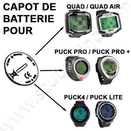 Capot de batterie pour gamme Puck et Quad Mares