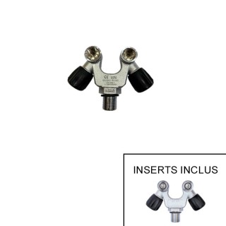 Robinet G 5/8 DIN Double sortie en V