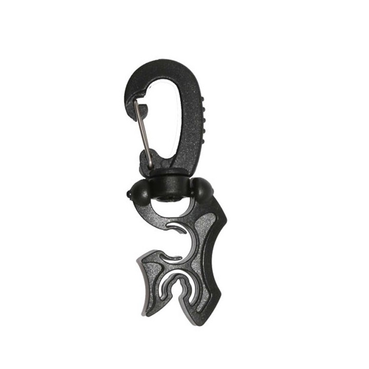 Mousqueton porte flexible inox/plastique (petit diam HP) ESM - Accessoires détendeurs - Scubawind