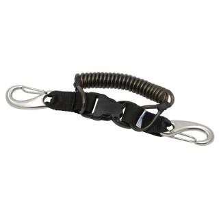 Mousqueton tire bouchon, câble inox + 2 mousquetons 70 mm ESM - Accessoires Stabs - Scubawind