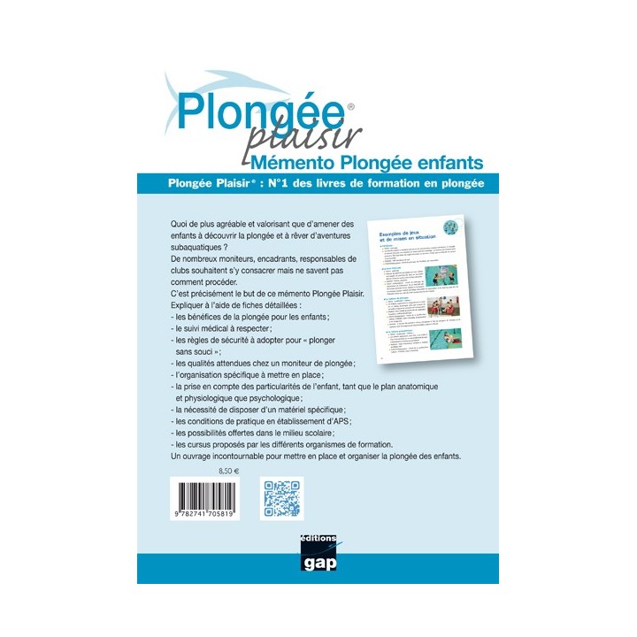 Plongée Plaisir Mémento Enfants